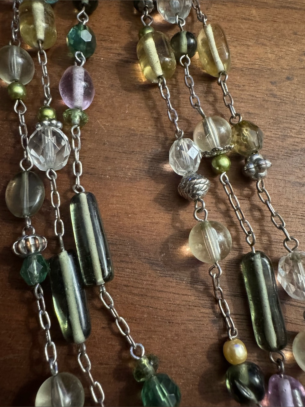 Lia Sophia Silver Toned Beaded Necklace - Picture 4 of 6
